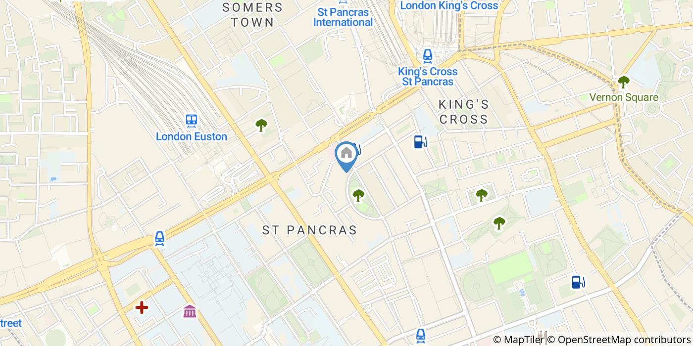 Studio Flat, Cartwright Gardens, WC1H