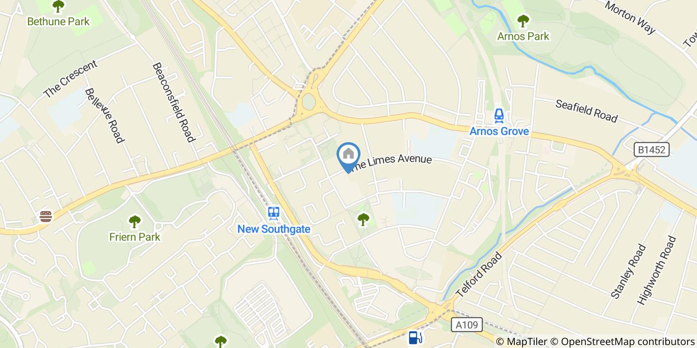 Studio Flat, The Limes Avenue, N11