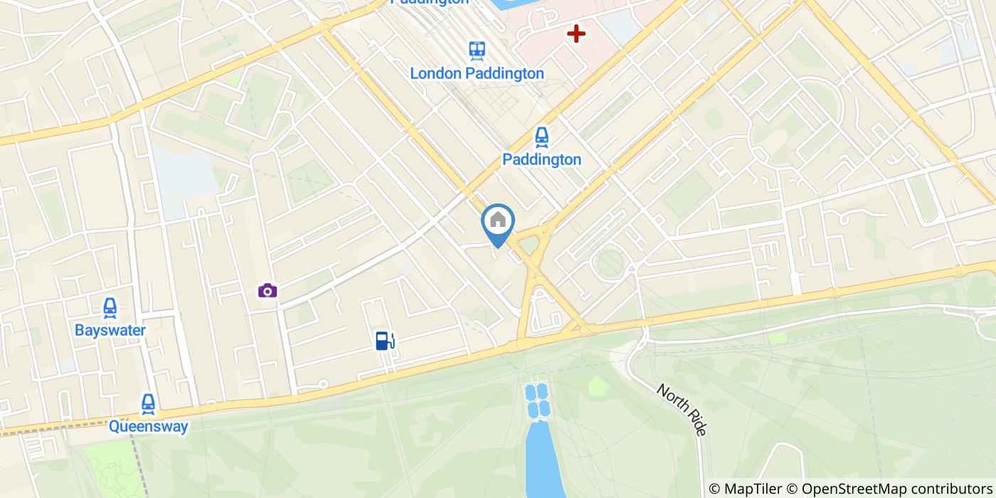 Studio Flat, Westbourne Crescent, W2