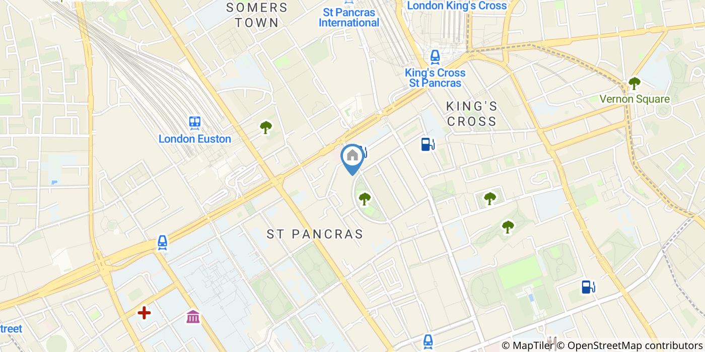 Studio Flat, Cartwright Gardens, WC1H