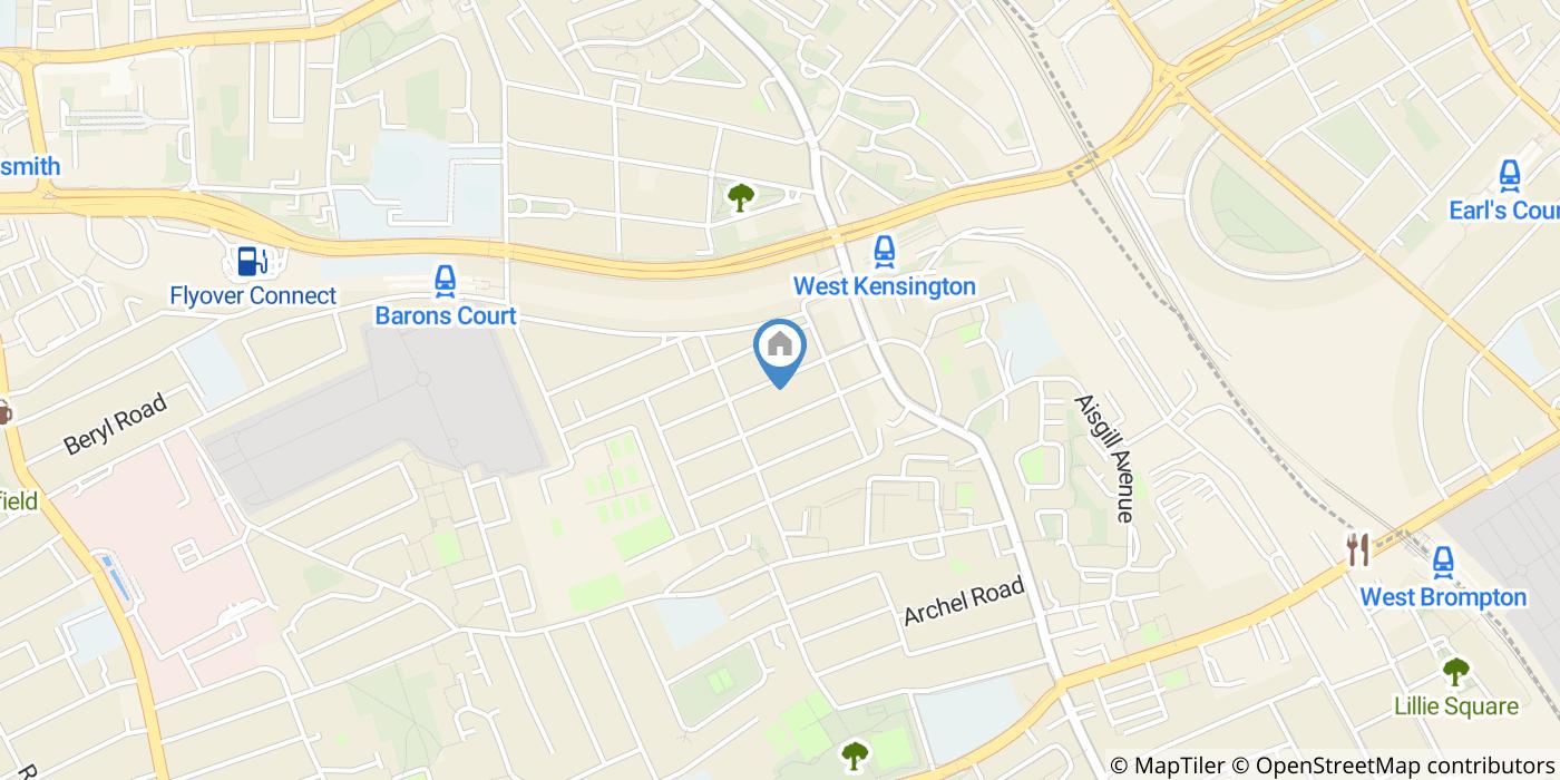 Studio Flat, Castletown Road, W14