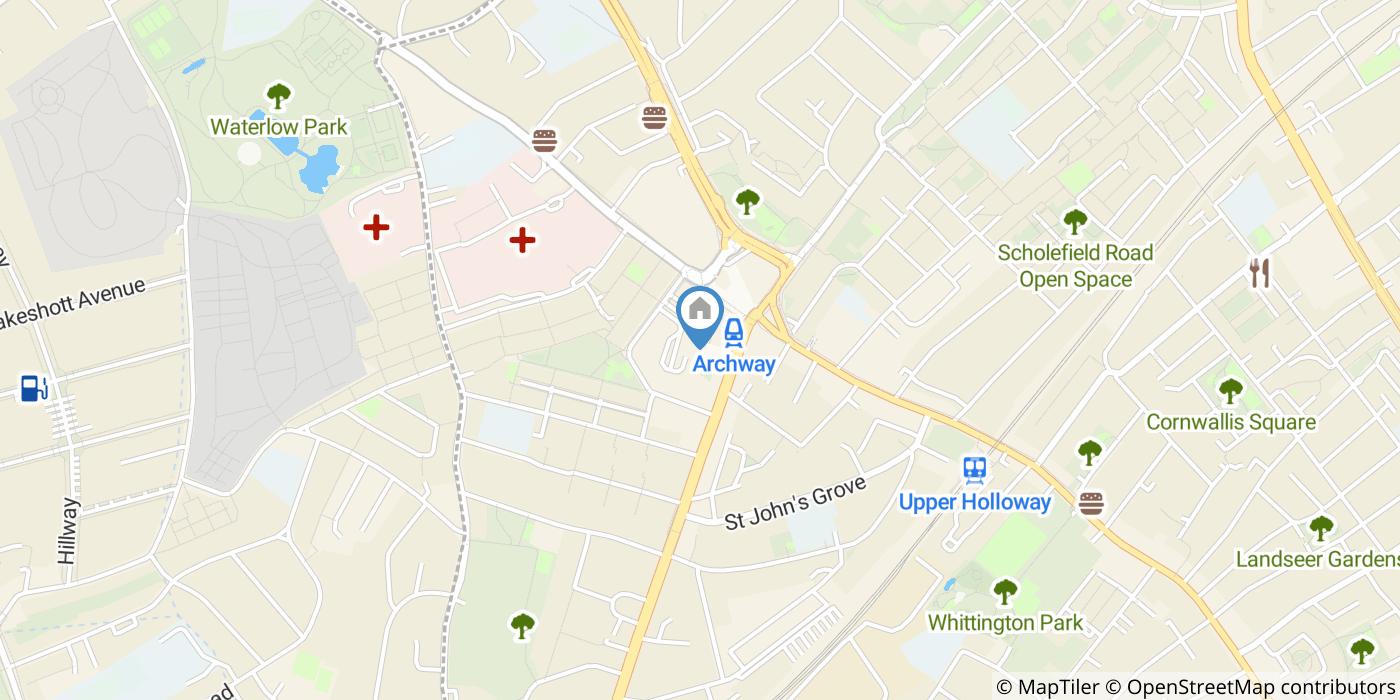 1 Bed Flat, Hill House, N19