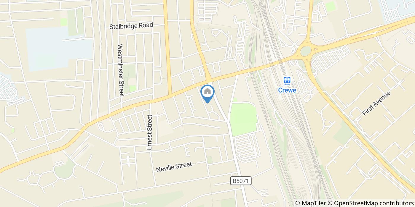 4 Bed End Terrace, Chambers Street, CW2