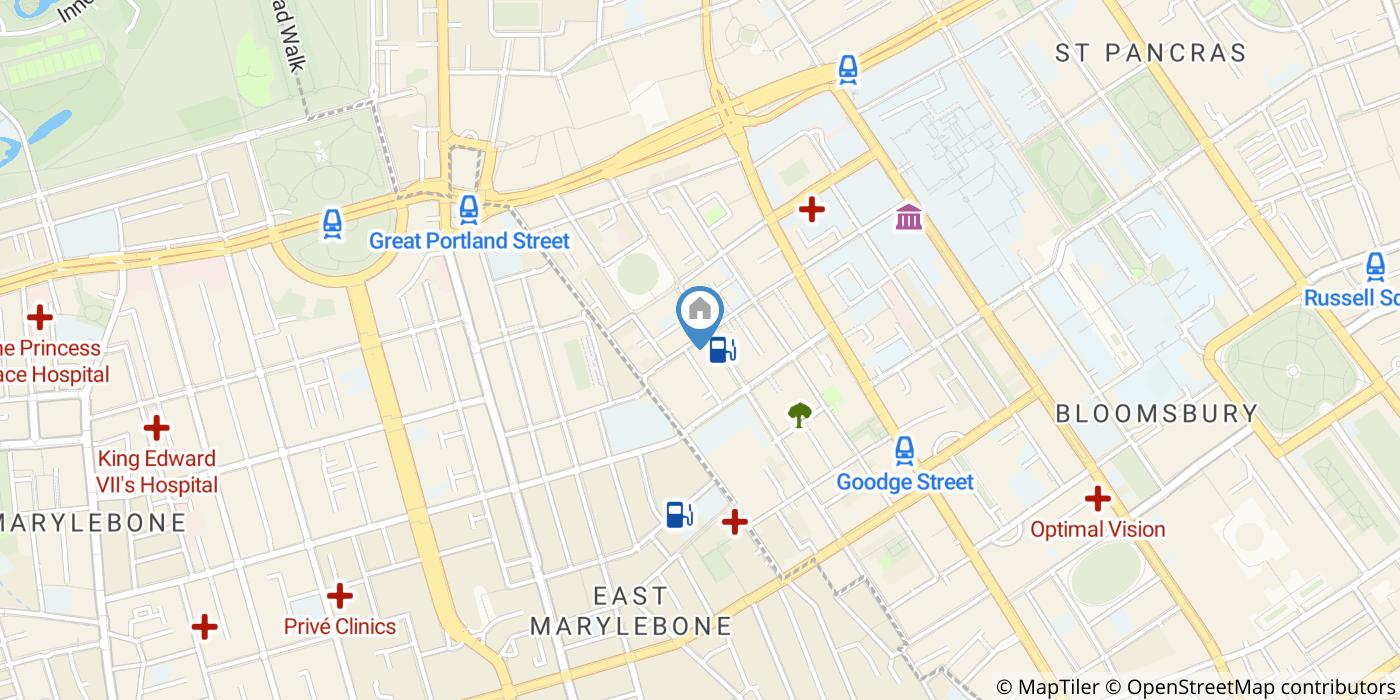 Studio Flat, Fitzroy St, W1T
