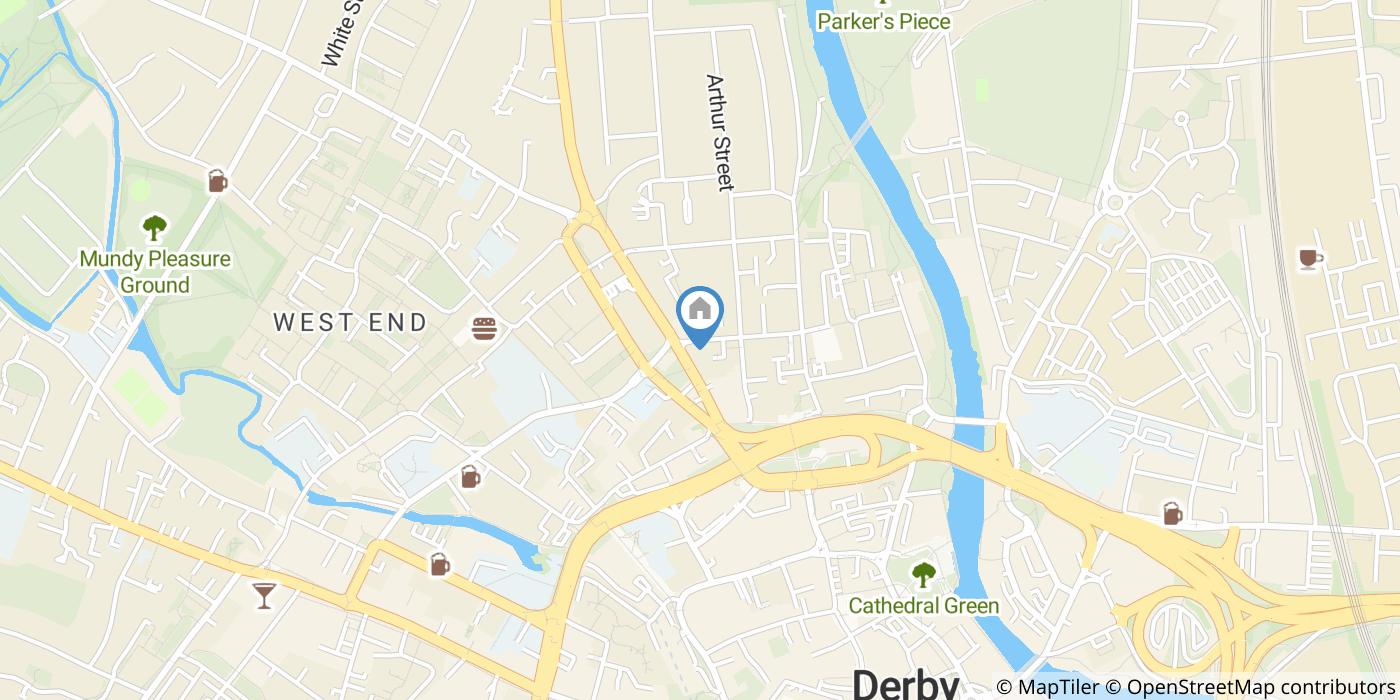 2 Bed Penthouse, King's Crescent Apartments, DE1
