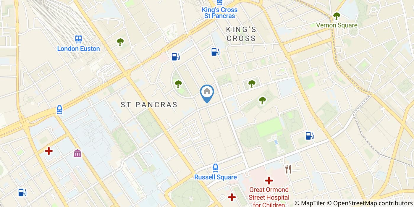4 Bed Flat, Tavistock Place, WC1H