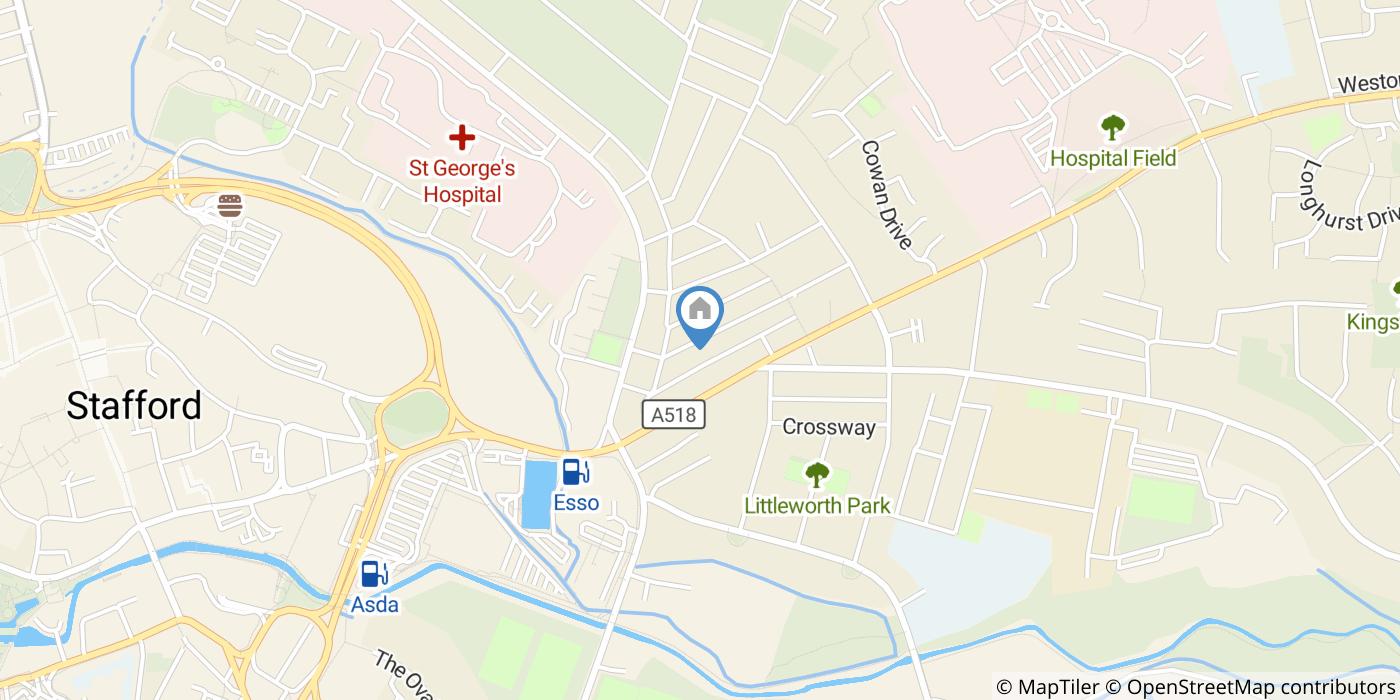 3 Bed Terraced House, Bedford Avenue, ST16