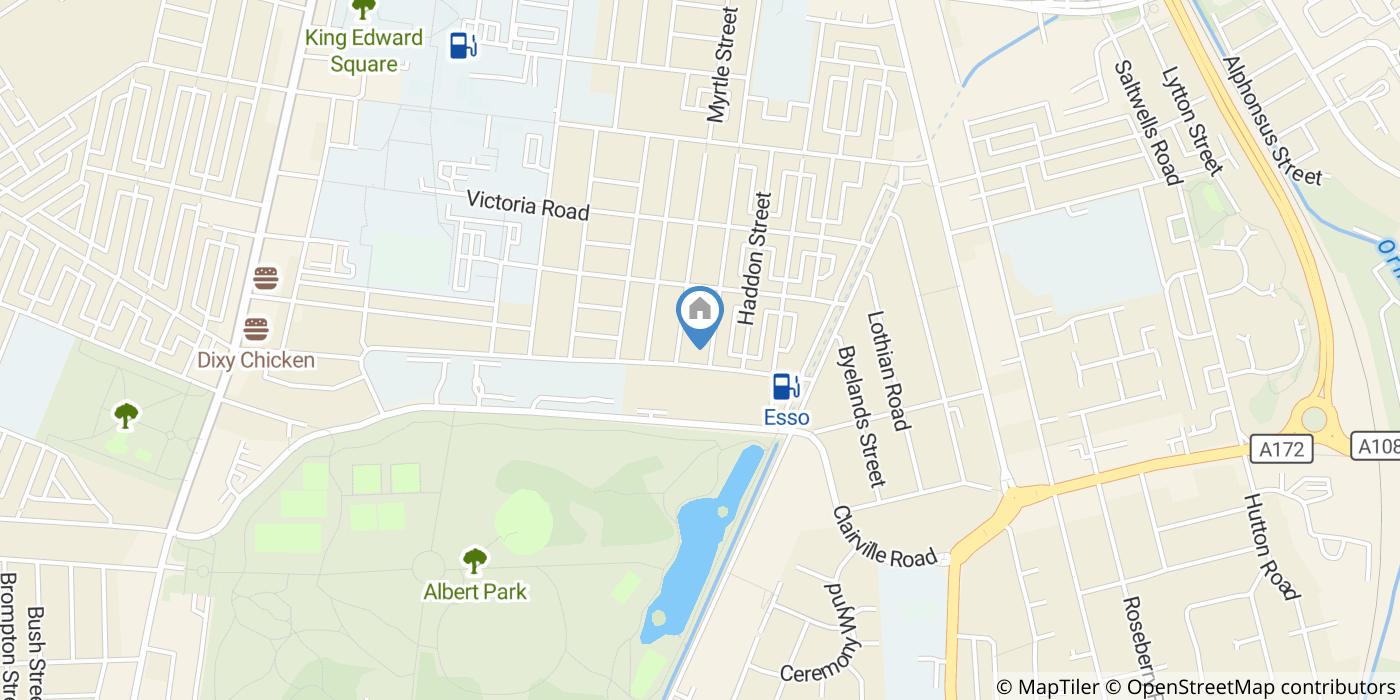 1 Bed Terraced House, Abingdon Road, TS1