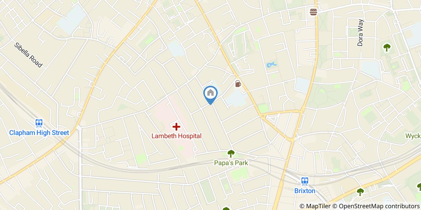 Studio Flat, Dalyell Road, SW9