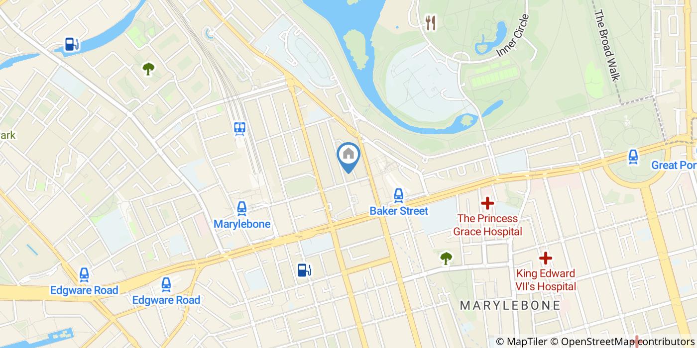 2 Bed Flat, Clarence Gate Gardens, NW1