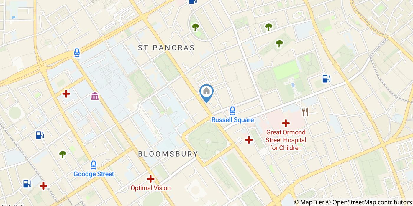 Studio Flat, Russell Court, WC1H