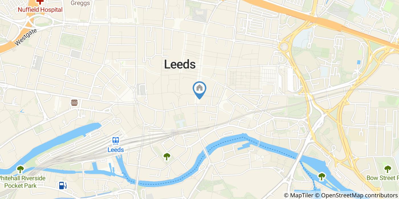 2 Bed Flat, Bedroom Hepworth Chambers, LS1