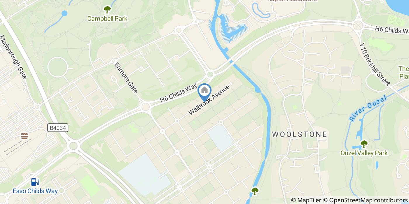 1 Bed Flat, Walbrook Ave, MK6