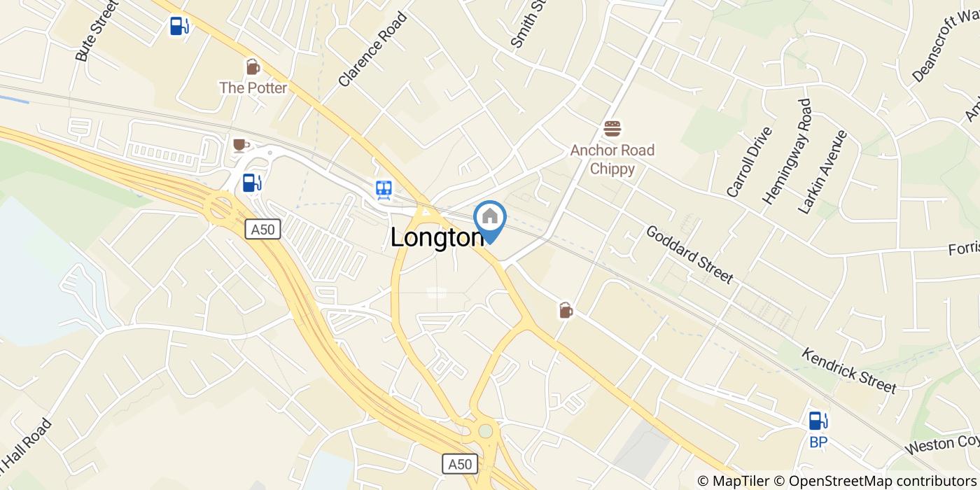 1 Bed Flat, Market Street, ST3