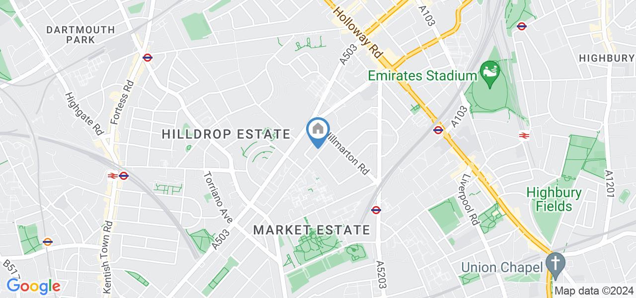 London 1 Bed Flat, Hungerford Road, N7 To Rent Now for £1,800.00 p/m