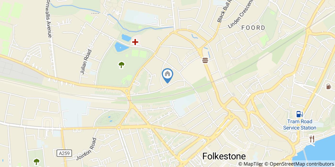 1 Bed Flat, Broadmead Road, CT19